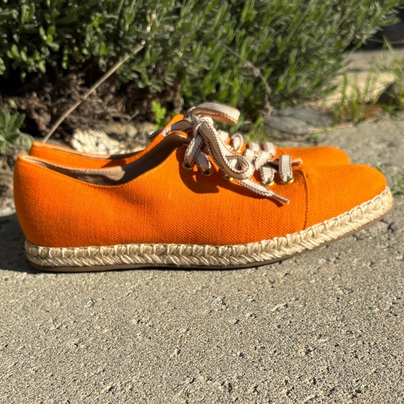 M. Gemi Vibrant Orange Espadrille Sneakers - Picture 2 of 13
